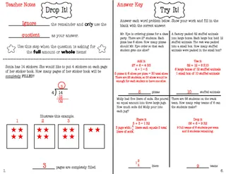 Interpreting the Remainder Booklet | Math Book & Assessment – sample page 4