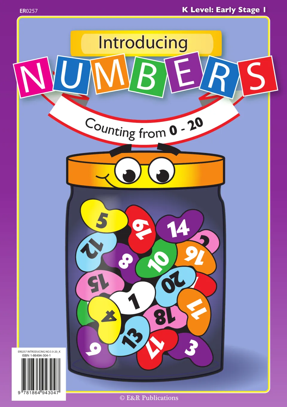 Cover of Introducing Numbers: Counting from 0–20, labeled K Level: Early Stage 1