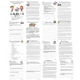 Inventors and Inventions Activity Packet and Worksheets – sample page 2