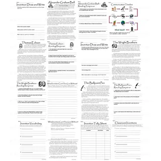 Inventors and Inventions Activity Packet and Worksheets – sample page 3