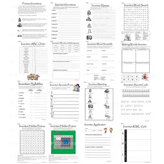 Inventors and Inventions Activity Packet and Worksheets – sample page 4