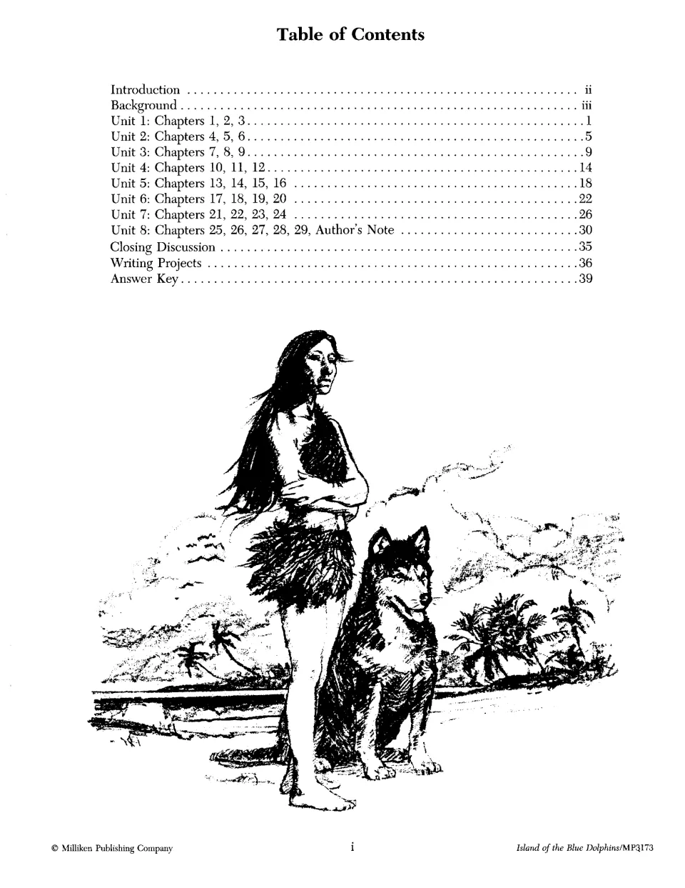 Contents: eight units from Chapters 1–3 to 25–29, then closing discussion, writing projects and answer key