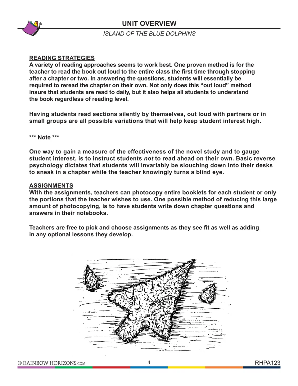 Reading strategies and assignments: reading the book aloud, partner or small-group reading, and options for photocopying