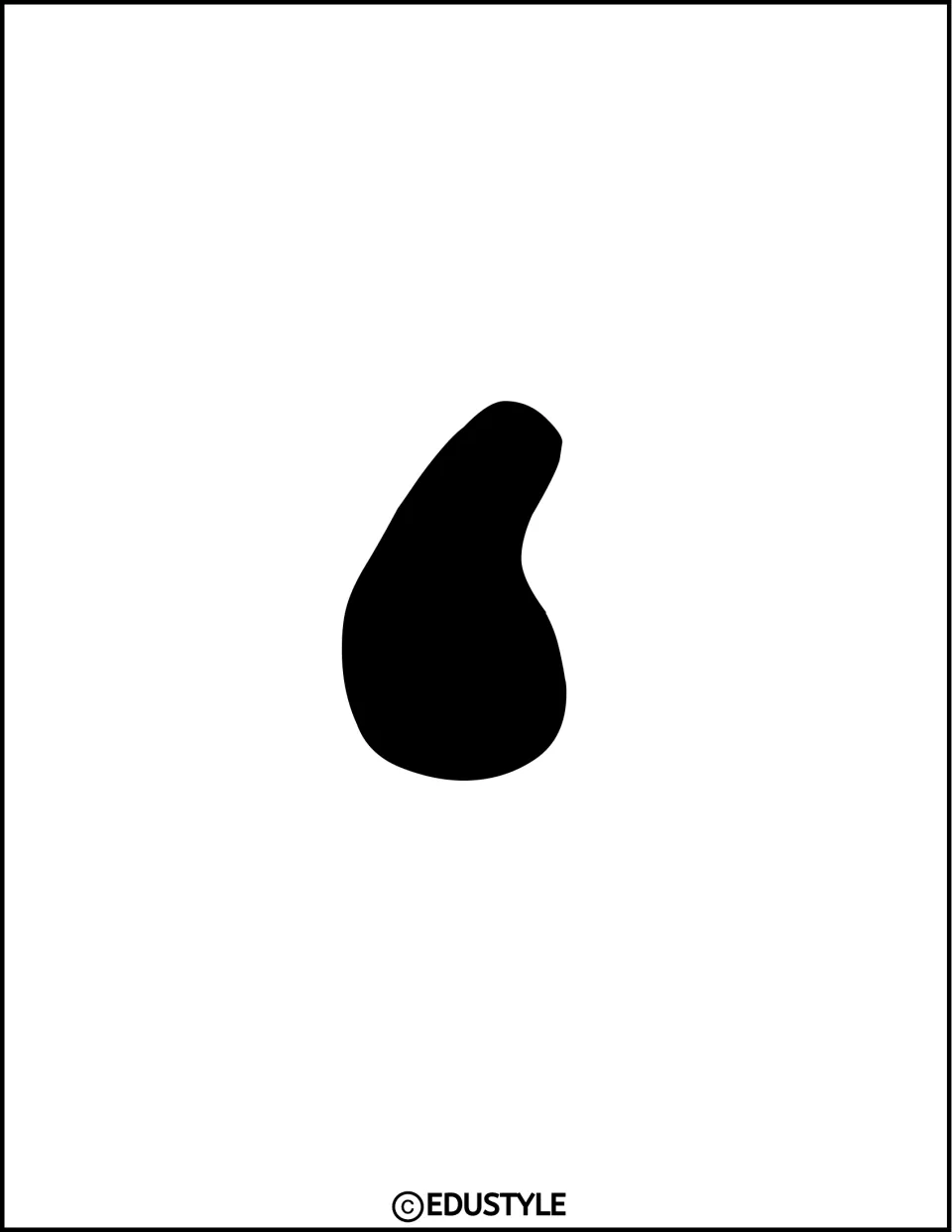Black apostrophe for the St. Patrick's Day bulletin board lettering used to form the word It's
