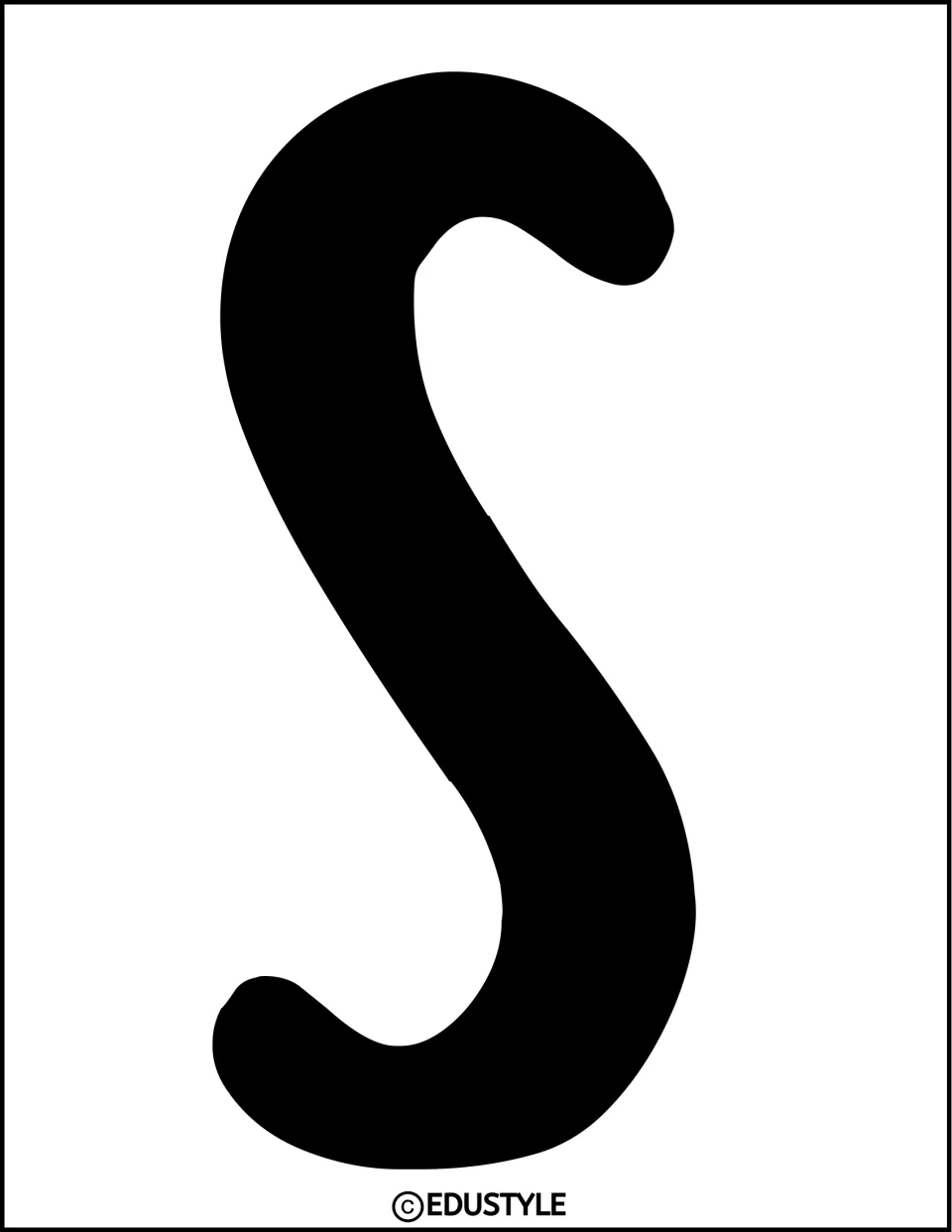 Black capital letter S for the St. Patrick's Day bulletin board lettering used to form the word It's