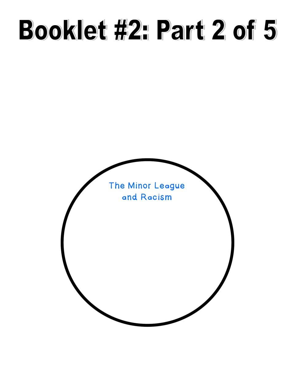 Booklet 2, part 2 of 5: 'The Minor League and Racism' writing page for research about Jackie Robinson
