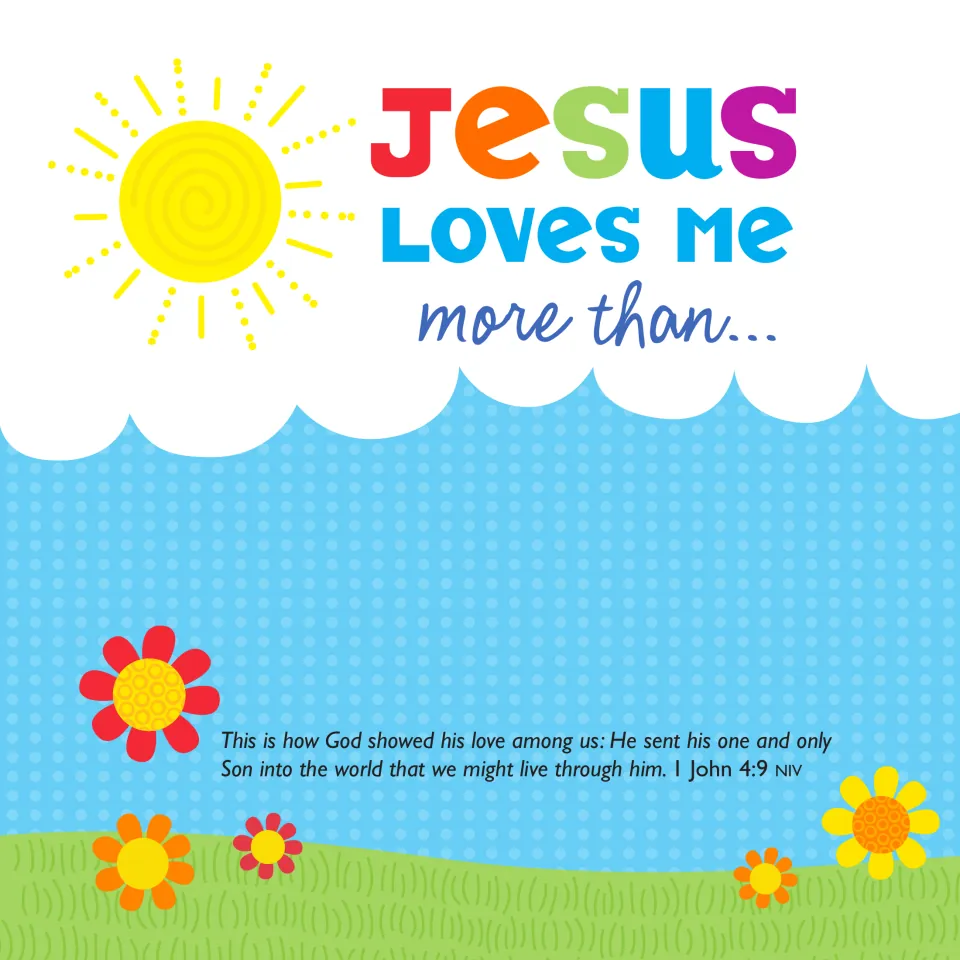Opening page with the verse 1 John 4:9 NIV: 'This is how God showed his love among us…' below the book title