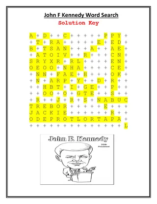 John F Kennedy Word Search – preview