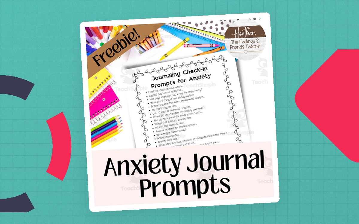 Journaling Prompts For Students w/ Anxiety / Individual and Group Activities teaching resource preview