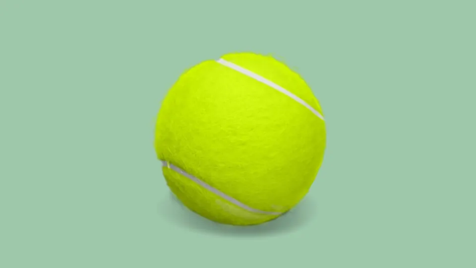 Level 1 tennis ball photo prompt for students to find a bigger and better object and present their choice