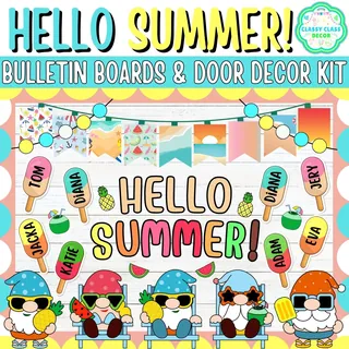 July & Summer Bulletin board And door Decor kit: Diving into Summer! – sample page 3