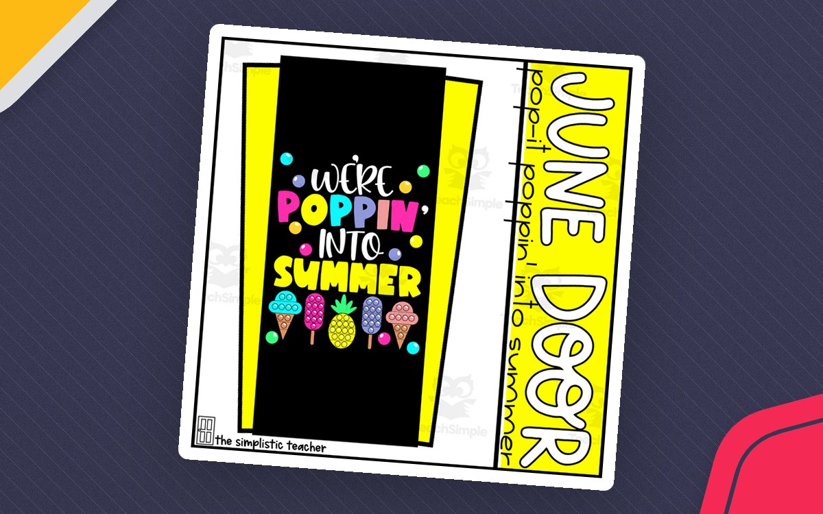 June Door Kit: We're Poppin' Into Summer preview: Summer door-display letters