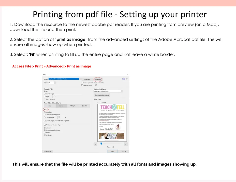 Printing instructions: set Adobe Acrobat to print as image and choose Fit so posters fill the page with no border