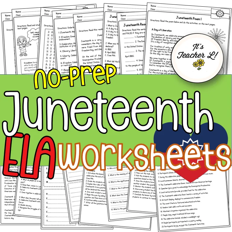 Juneteenth Reading Comprehension Pdf – cover