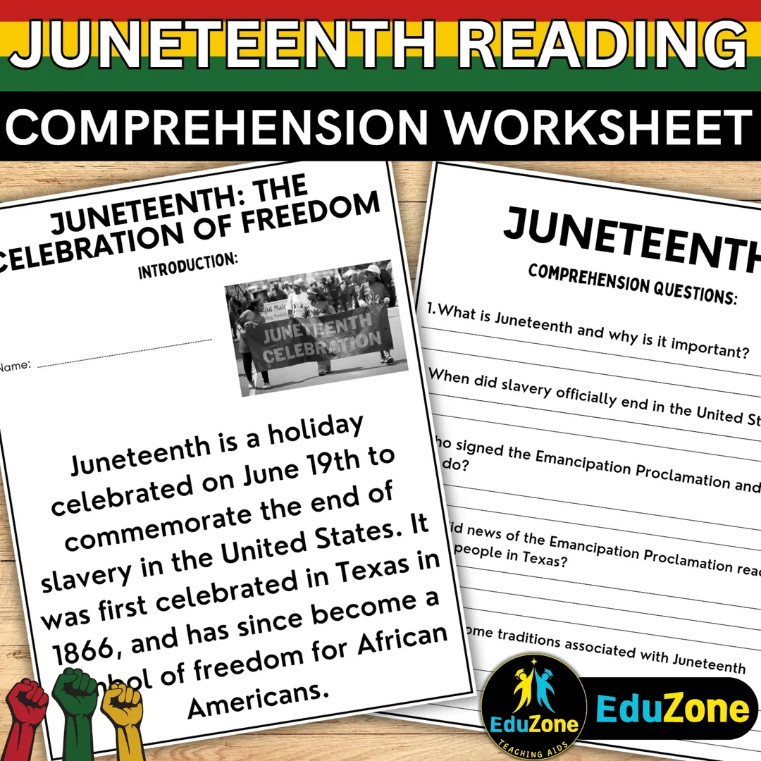 Juneteenth Worksheet: Understanding the Significance of Freedom Day! – cover