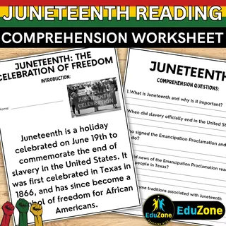 Juneteenth Worksheet: Understanding the Significance of Freedom Day! – cover