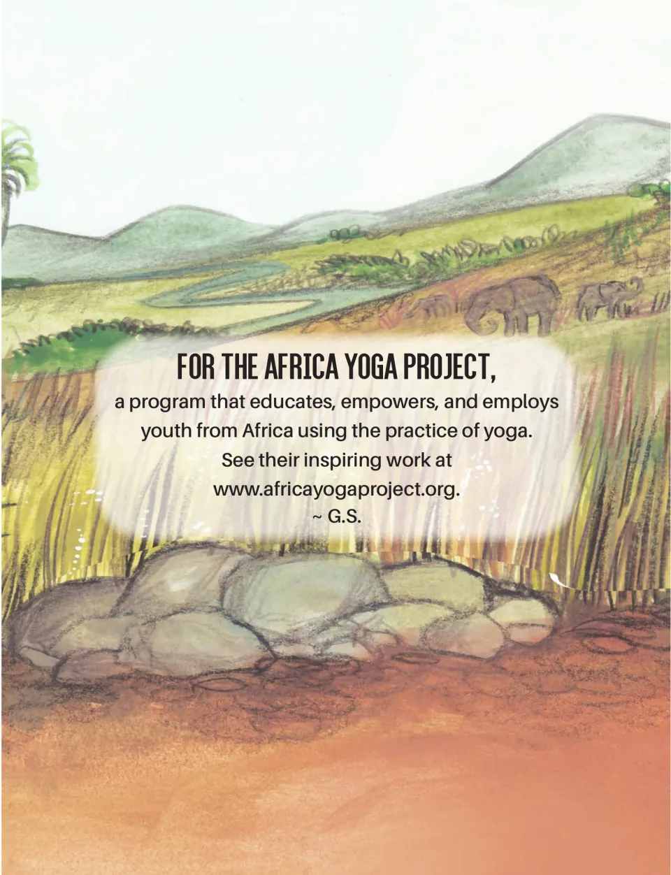 Yoga counting book dedication honors the Africa Yoga Project for educating, empowering, and employing youth