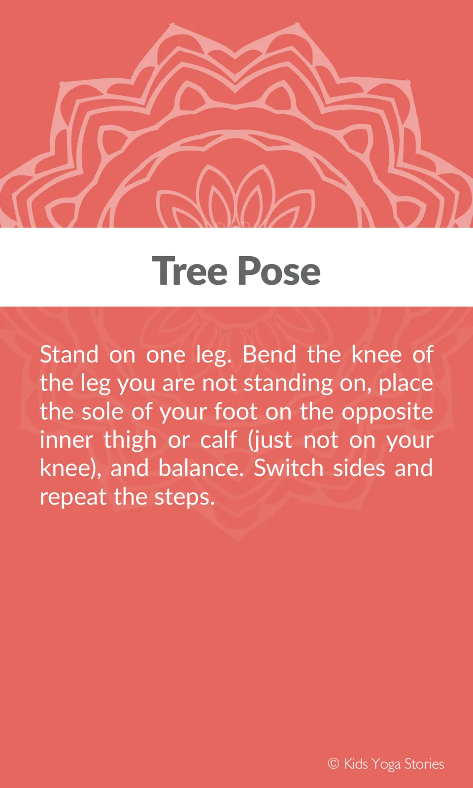 Tree Pose steps: stand on one leg, place the sole of the other foot on the inner thigh or calf, not the knee; switch sides