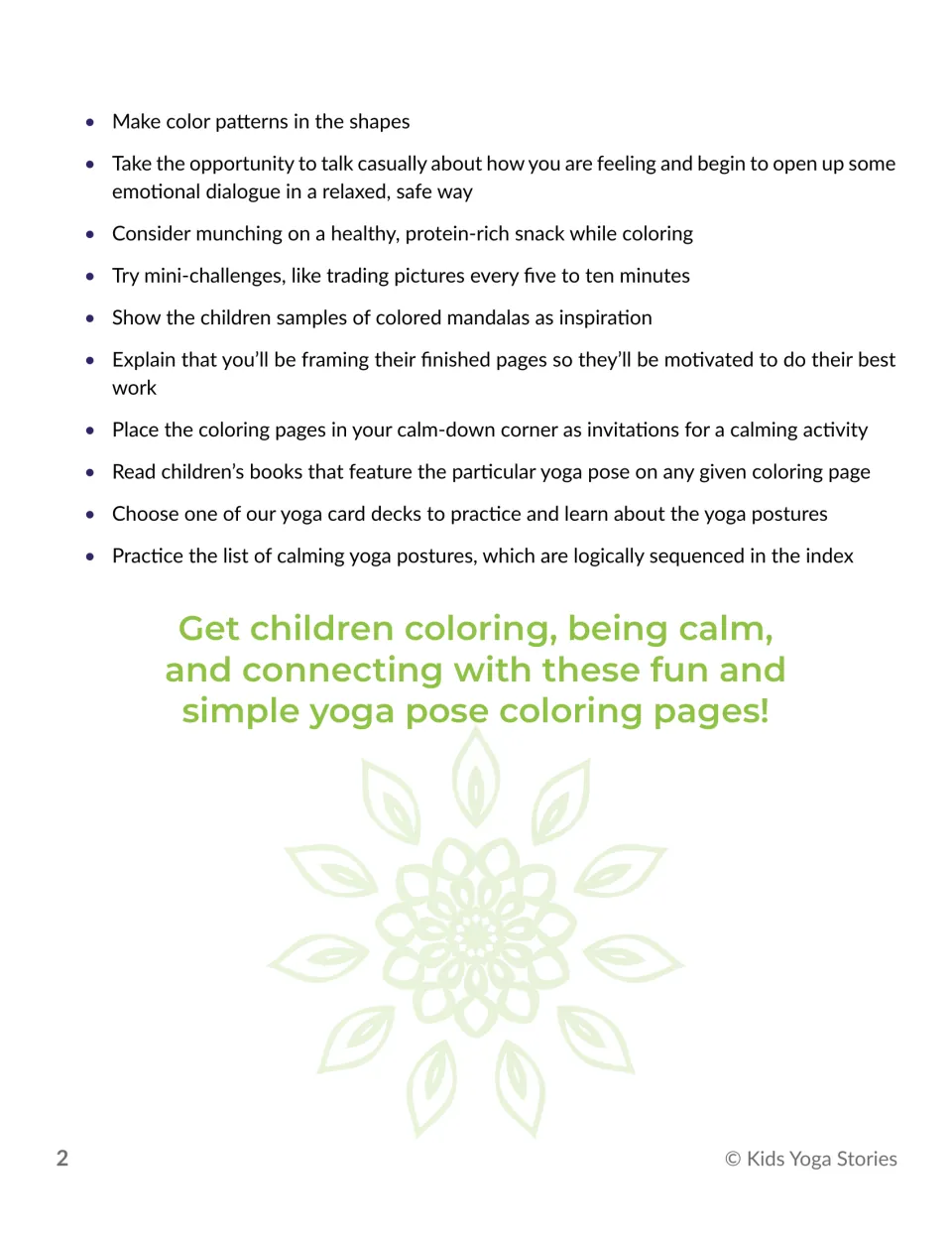 More coloring tips: color patterns, talking about feelings, trading pictures, calm-down corner use and practising the poses