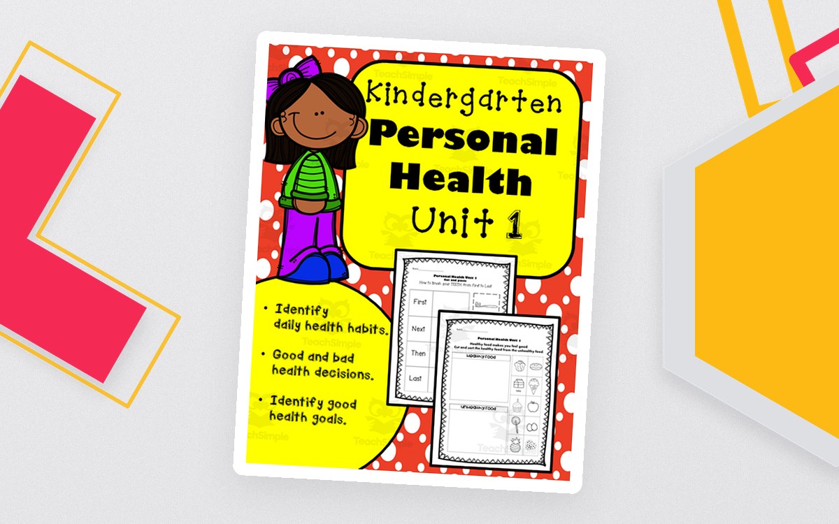 Kindergarten Health: Unit 1 preview: Food sort cut-and-paste worksheet
