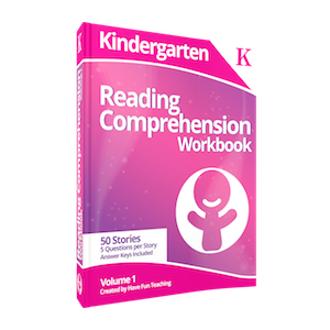 Kindergarten Reading Comprehension Workbook Volume 1 Download teaching resource preview
