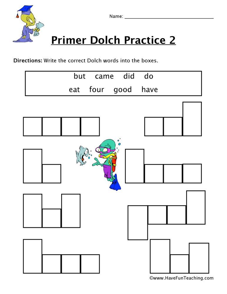 Kindergarten Sight Words B to H Worksheet teaching resource preview