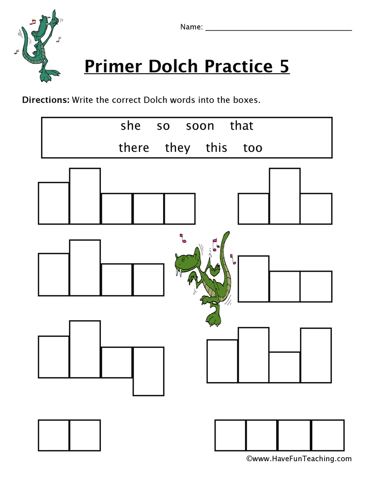 Kindergarten Sight Words S to T Worksheet teaching resource preview
