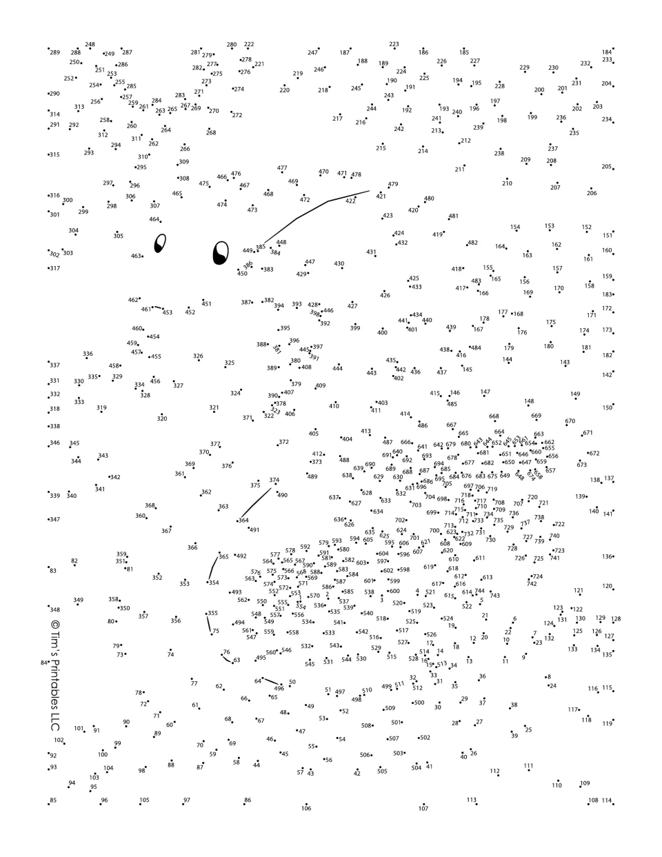 King cobra dot-to-dot activity with dots numbered 1–744 to connect and reveal the snake's hood and coiled body.