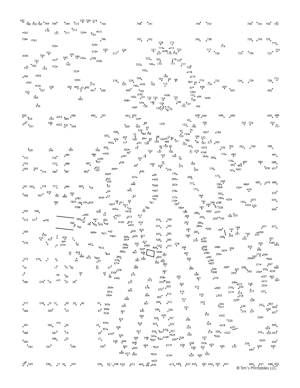 Knight dot-to-dot: students connect nearly 790 numbered dots in order to reveal a hidden picture in fine detail