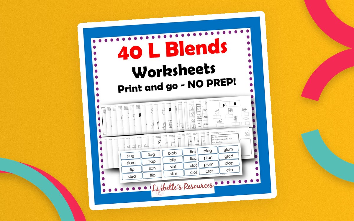L blends Worksheets teaching resource preview