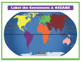 Label the Continents and Oceans – Map Activity – sample page 2