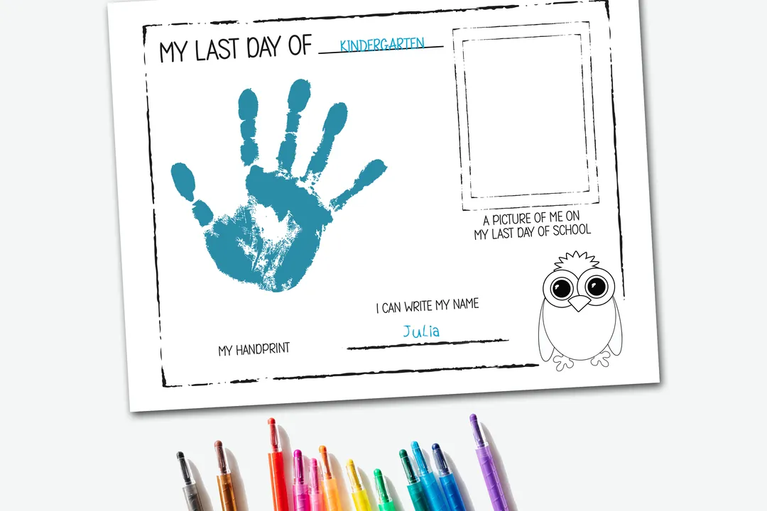 Last Day of School Handprint Craft – Owl Keepsake – cover