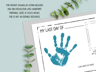 Last Day of School Handprint Craft – Owl Keepsake – preview 1