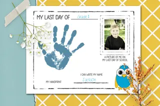 Last Day of School Handprint Craft – Owl Keepsake – preview 2