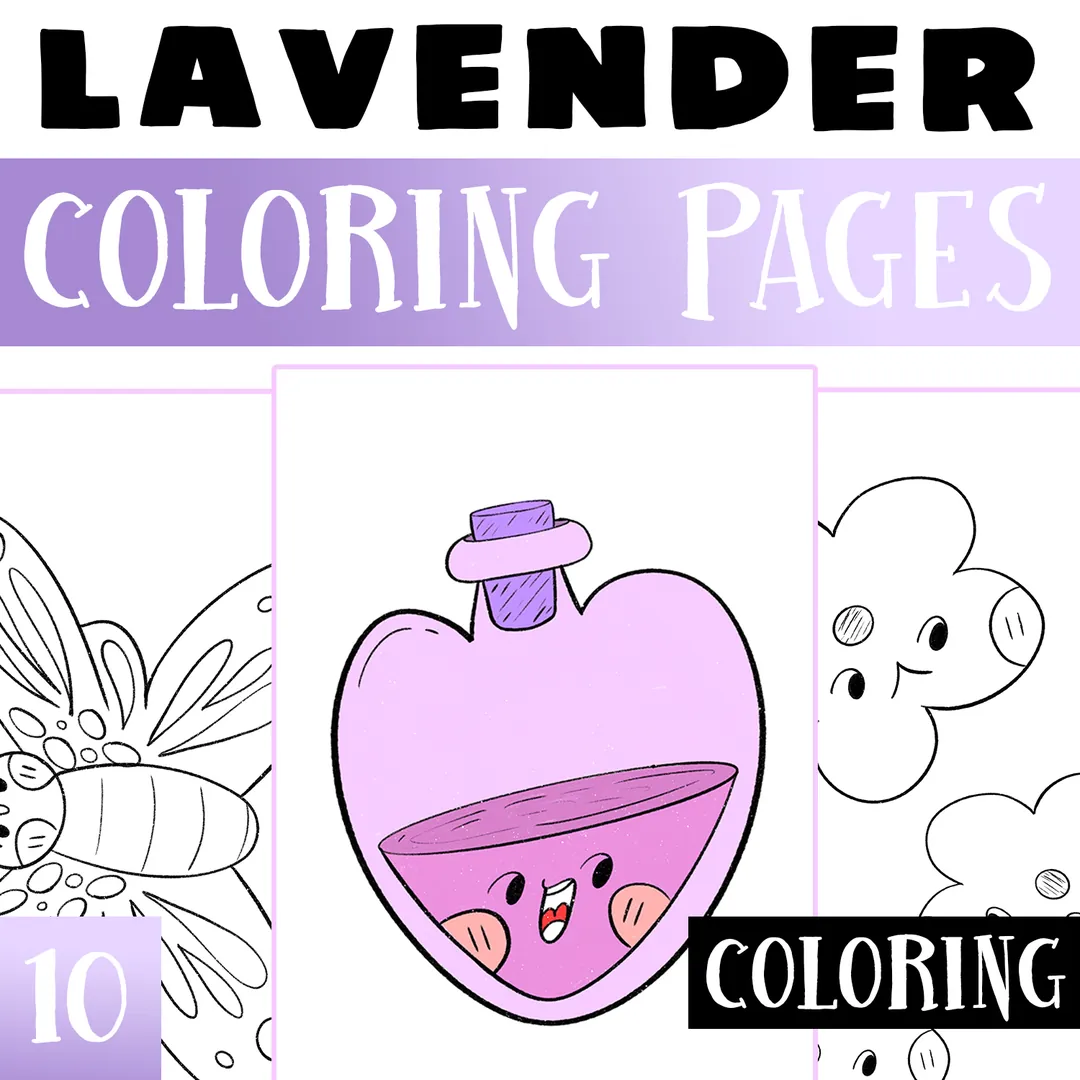 lavender Coloring Pages Worksheet Activity for Morning Work – cover