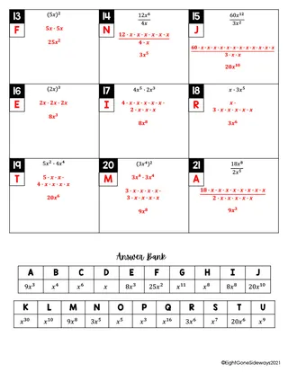 Laws of Exponents (Positive) - Solve + Match Worksheet – sample page 3