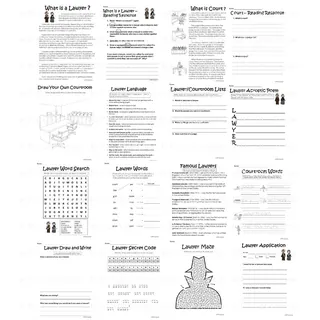 Lawyer and Courtroom Activity Packet and Worksheets – sample page 2