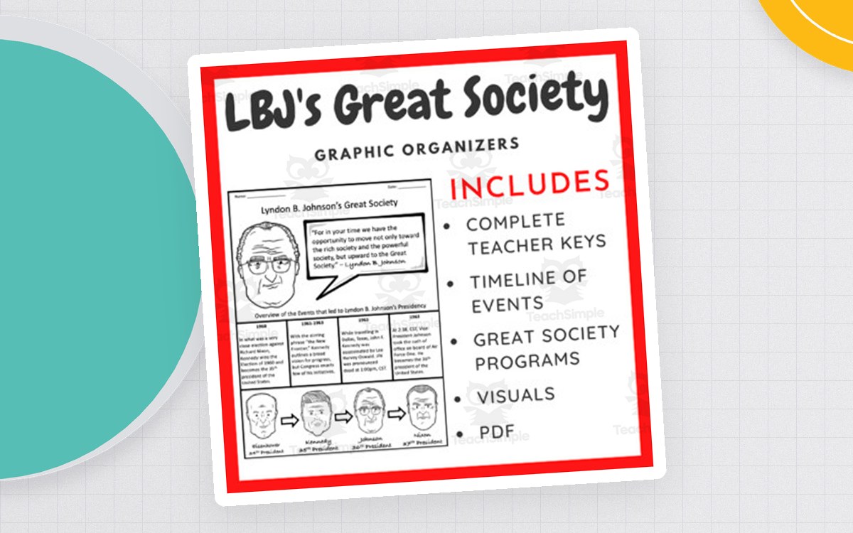 LBJ's Great Society: Graphic Organizer preview