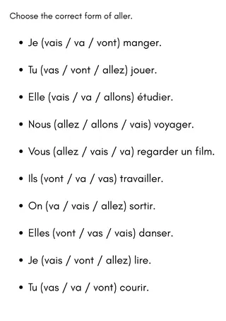 le futur proche exercices - french futur proche worksheet – sample page 2