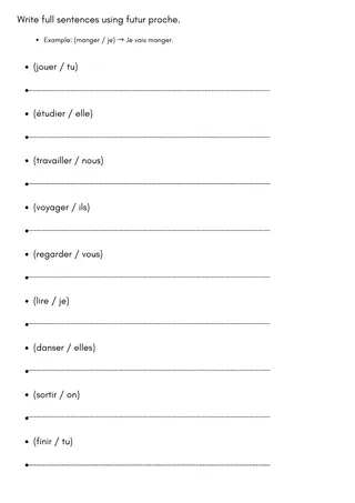 le futur proche exercices - french futur proche worksheet – sample page 4