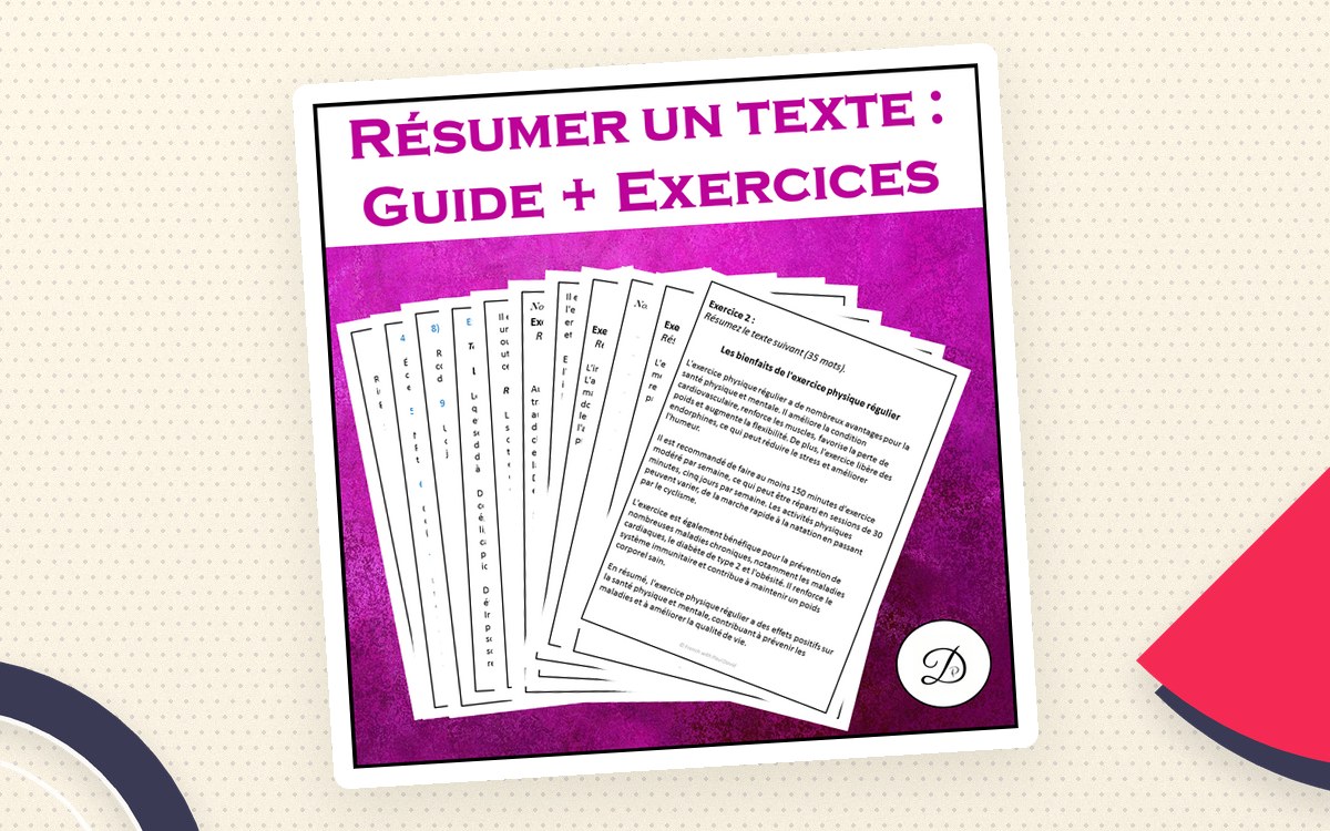 Le résumé / Résumer un texte : Guide + Exercices corrigés preview