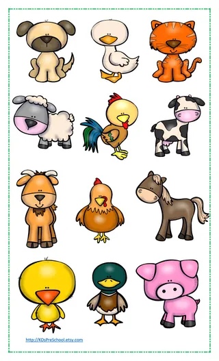 Farm Animals Matching Worksheet – Cut & Paste – cover