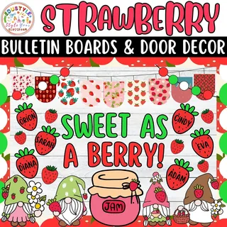 Learning Is Berry Sweet!: Summer Bulletin boards And door Decor kit – sample page 2