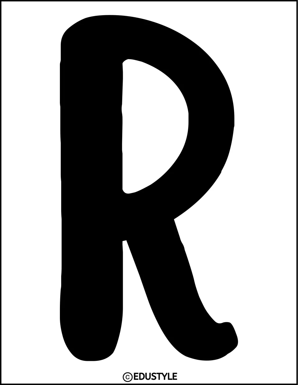 Display title letter R in solid black, part of the kit's 'Learning with Love!' bulletin board lettering