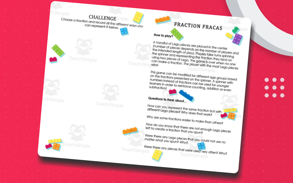 Lego Fractions Game preview: Game rules and "How to play" instructions