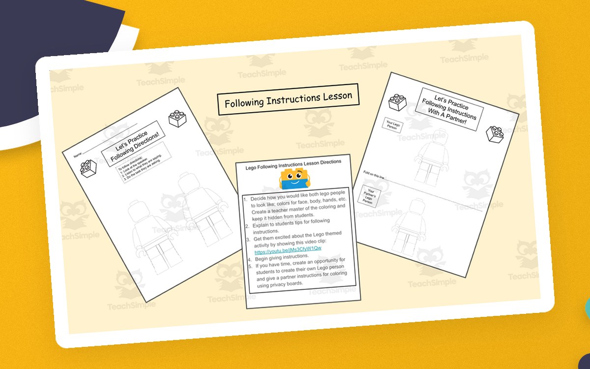 Lego Themed Following Instructions SEL Lesson preview