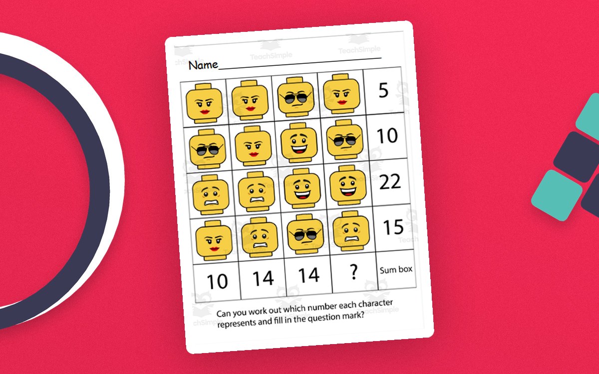 Lego-Themed Sudoku Puzzle preview: One character-based number puzzle
