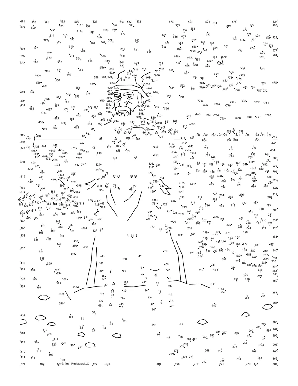 Leif Erikson dot-to-dot activity: numbered dots form a Norse explorer on a beach beside a Viking ship.