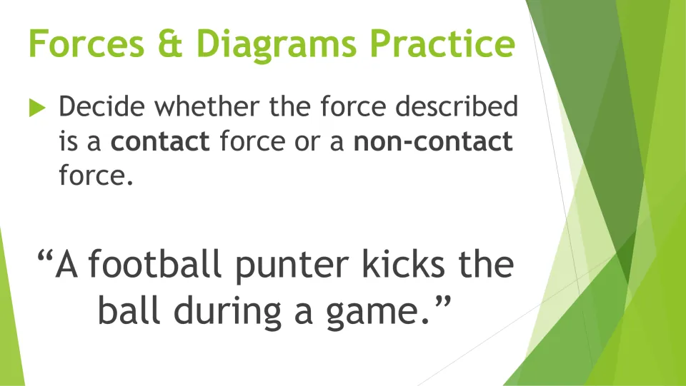 Classifying forces: students judge whether a football punter kicking the ball in a game is a contact or non-contact force