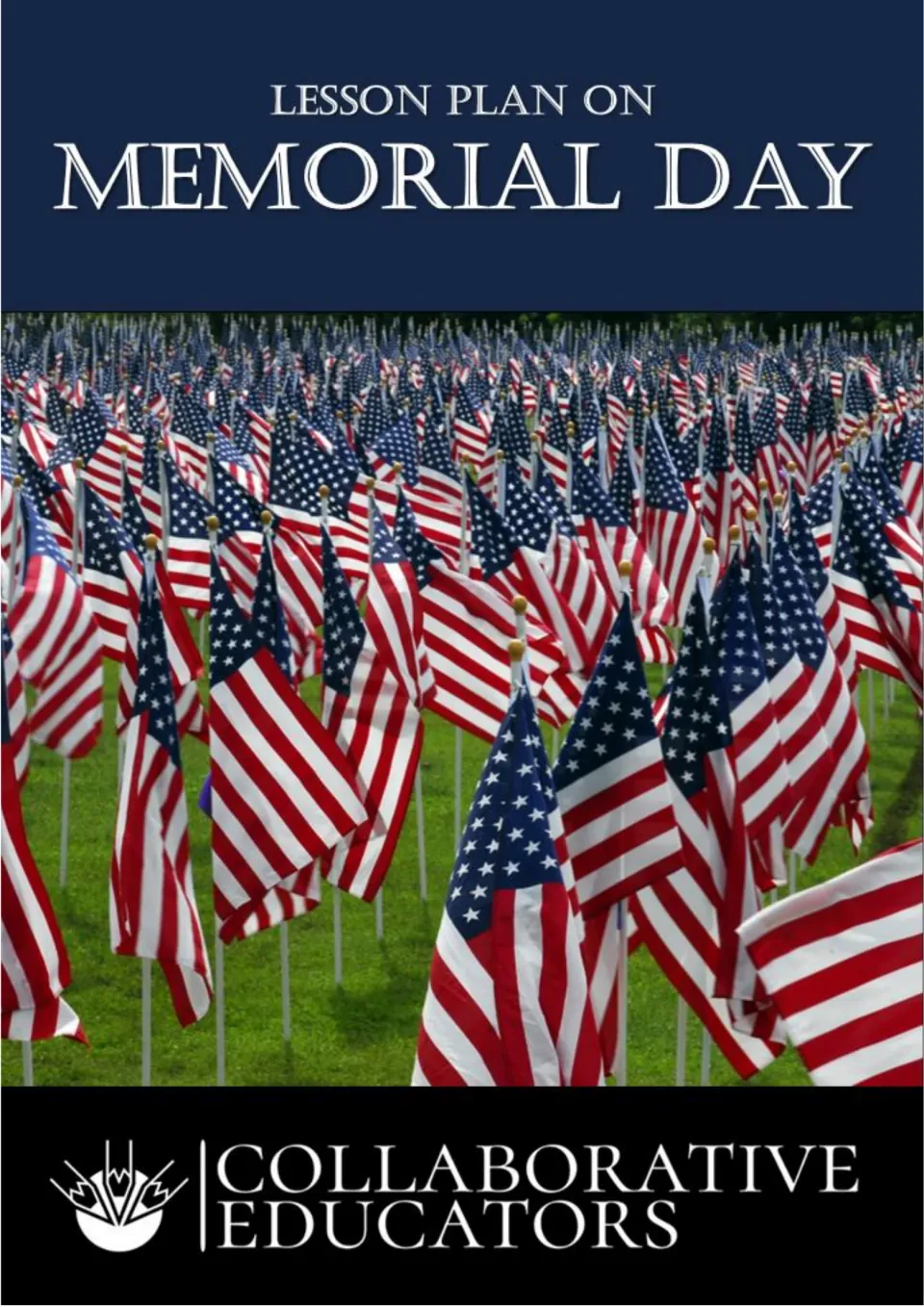 Lesson Plan on Memorial Day cover identifying the teaching resource and its creator, Collaborative Educators